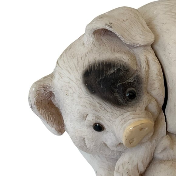 Stone Critters Critter Keeper Trinket Box Mother Pig and Piglets Resin Figurine - Picture 10 of 12